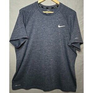 Nike Swim Dri-Fit T-Shirt, Mens Sz XL, Blue Tee UPF +40 Logo Moister Wicking